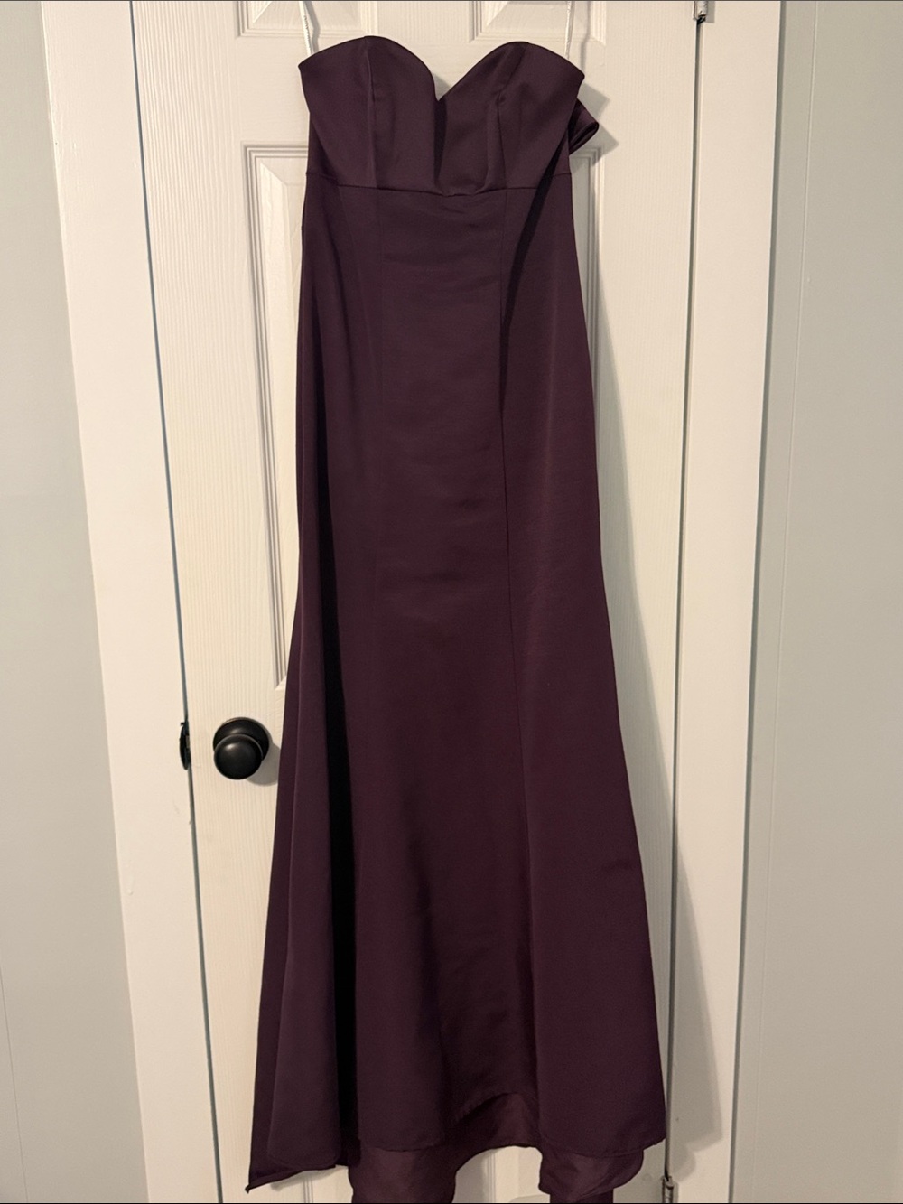 Oleg Cassini Strapless Plum Evening Gown